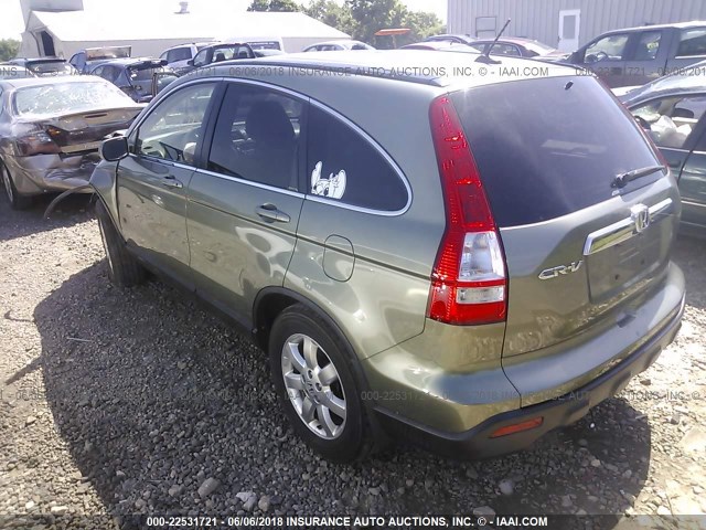 JHLRE48748C055548 - 2008 HONDA CR-V EXL GREEN photo 3