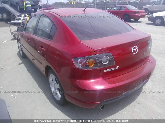 JM1BK323351230175 - 2005 MAZDA 3 S RED photo 3