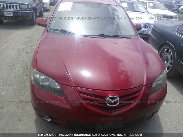 JM1BK323351230175 - 2005 MAZDA 3 S RED photo 6