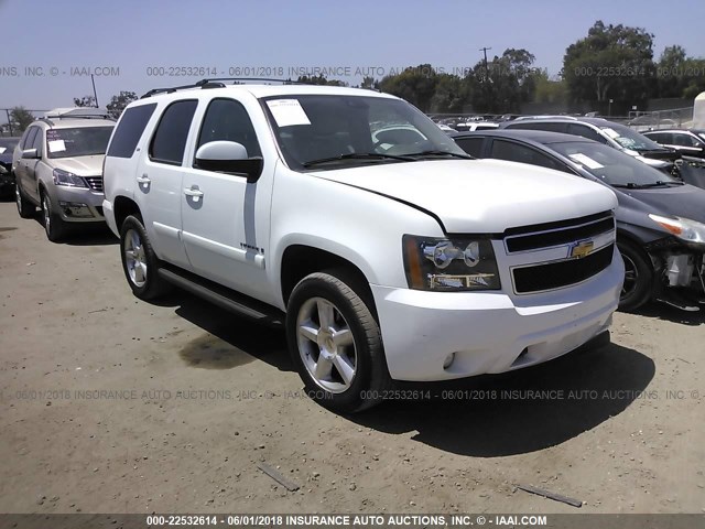 1GNFK13097R241641 - 2007 CHEVROLET TAHOE K1500 WHITE photo 1