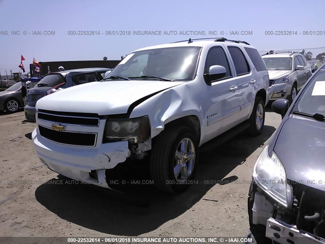 1GNFK13097R241641 - 2007 CHEVROLET TAHOE K1500 WHITE photo 2