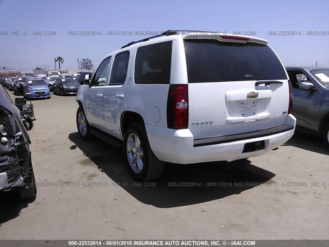 1GNFK13097R241641 - 2007 CHEVROLET TAHOE K1500 WHITE photo 3