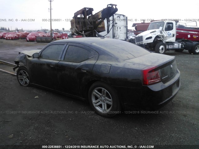 2B3KA43G96H142133 - 2006 DODGE CHARGER SE/SXT BLACK photo 3