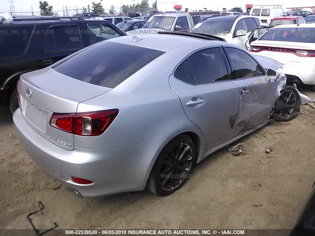 JTHCE5C21B5000716 - 2011 LEXUS IS 350 GRAY photo 4