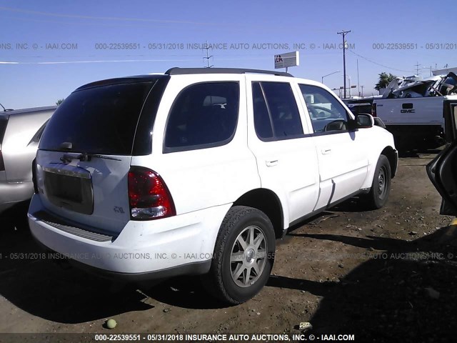 5GADT13S242219470 - 2004 BUICK RAINIER CXL WHITE photo 4