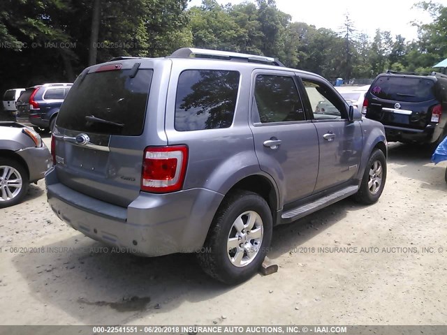 1FMCU94148KA24239 - 2008 FORD ESCAPE LIMITED GRAY photo 4