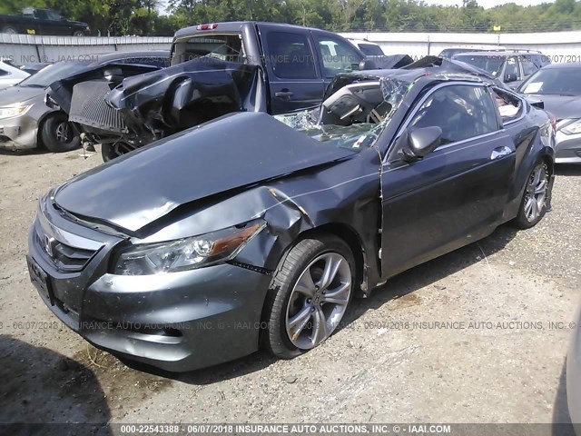 1HGCS2B86BA007958 - 2011 HONDA ACCORD EXL GRAY photo 2