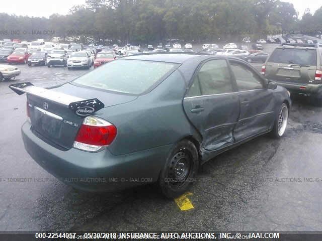 4T1BE30K55U087953 - 2005 TOYOTA CAMRY LE/XLE/SE GREEN photo 4