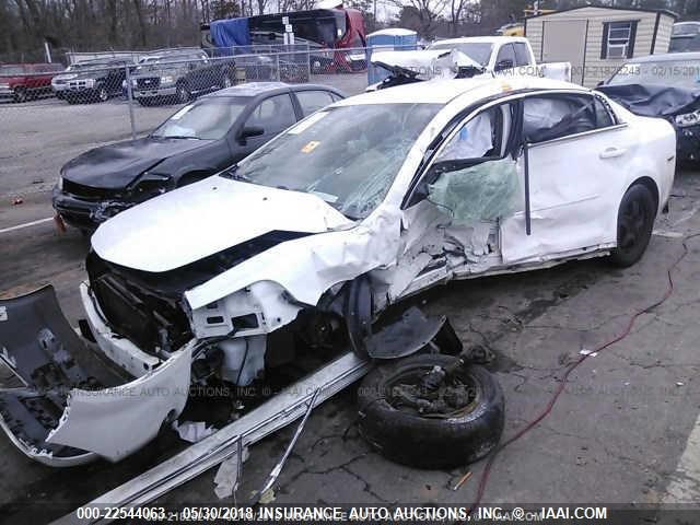 1G1ZC5E00AF128184 - 2010 CHEVROLET MALIBU 1LT WHITE photo 2