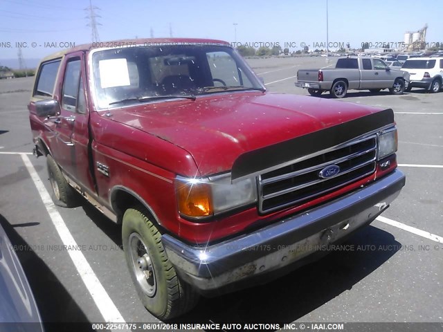 1FMEU15H8KLA81891 - 1989 FORD BRONCO U100 RED photo 1