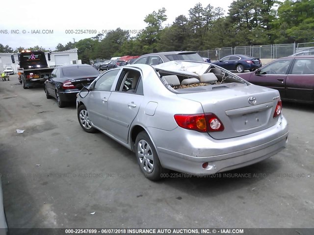 JTDBL40E59J037572 - 2009 TOYOTA COROLLA LE/XLE SILVER photo 3