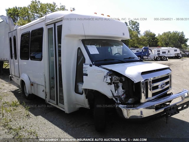 1FDEE3FS3DDA50886 - 2013 FORD ECONOLINE E350 SUPER DUTY CTWAY VAN WHITE photo 1