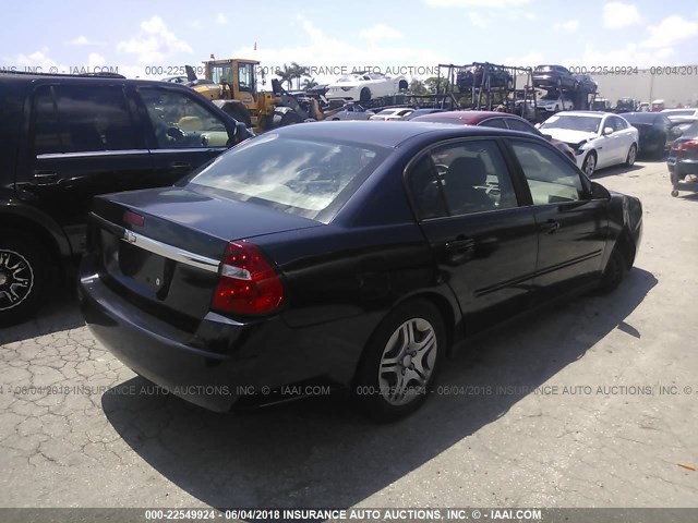 1G1ZS58N77F239253 - 2007 CHEVROLET MALIBU LS Dark Blue photo 4