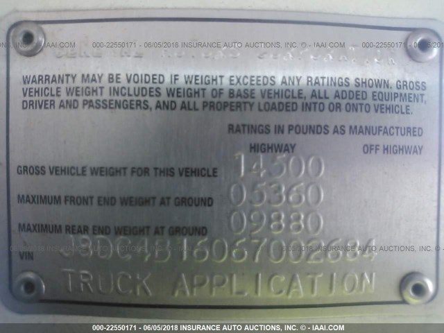 J8DC4B16067002684 - 2006 GMC W4500 W45042 Unknown photo 10