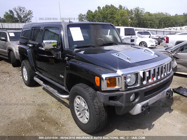 5GTEN13E988112869 - 2008 HUMMER H3 BLACK photo 1