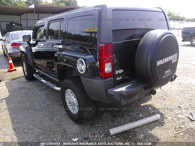 5GTEN13E988112869 - 2008 HUMMER H3 BLACK photo 3