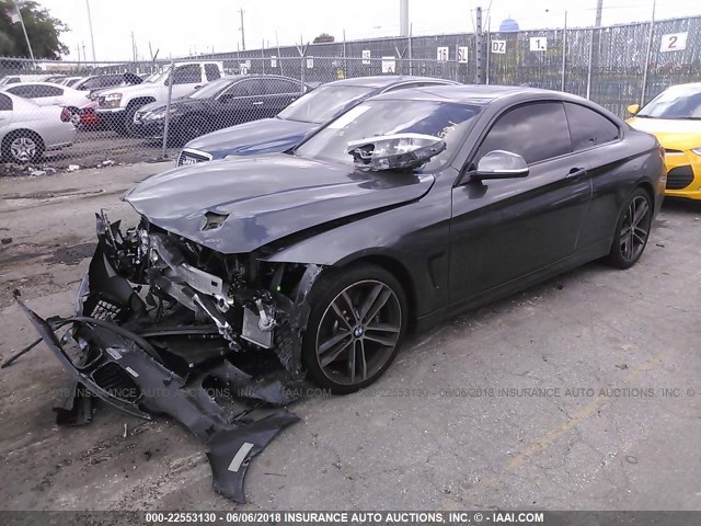 WBA4W7C59JAB87931 - 2018 BMW 440I GRAY photo 2