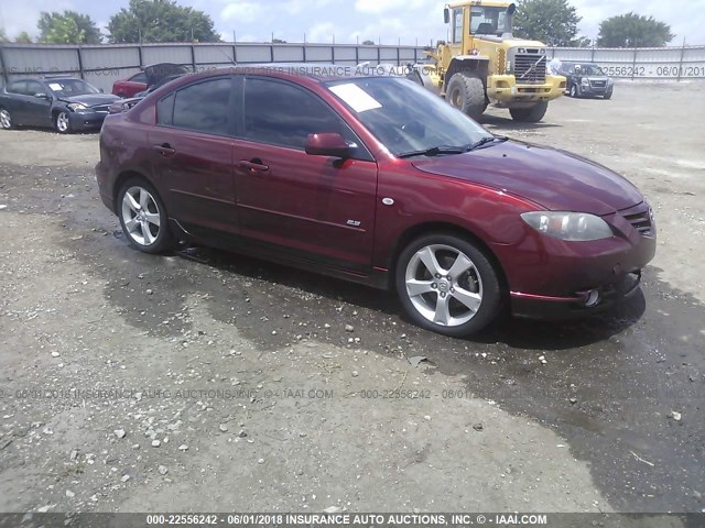 JM1BK323861537276 - 2006 MAZDA 3 S MAROON photo 1