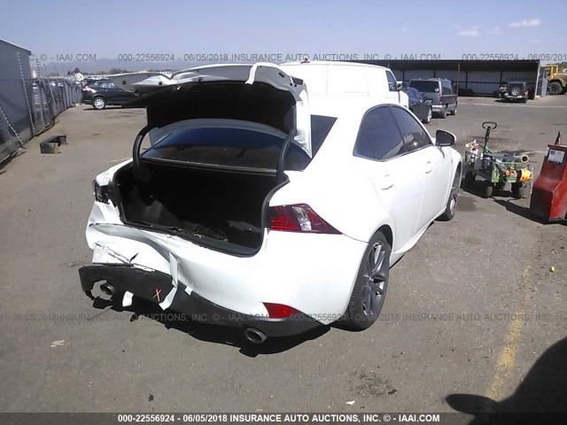 JTHCF1D24E5009645 - 2014 LEXUS IS 250 WHITE photo 4