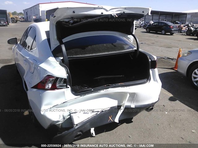 JTHCF1D24E5009645 - 2014 LEXUS IS 250 WHITE photo 6