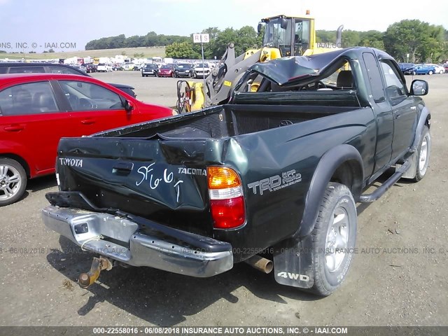 5TEWN72N13Z240157 - 2003 TOYOTA TACOMA XTRACAB GREEN photo 4