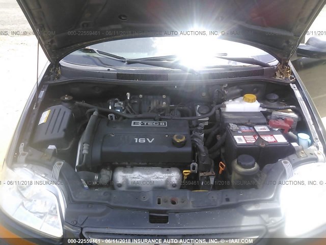 KL1TD666X8B232967 - 2008 CHEVROLET AVEO LS BLACK photo 10