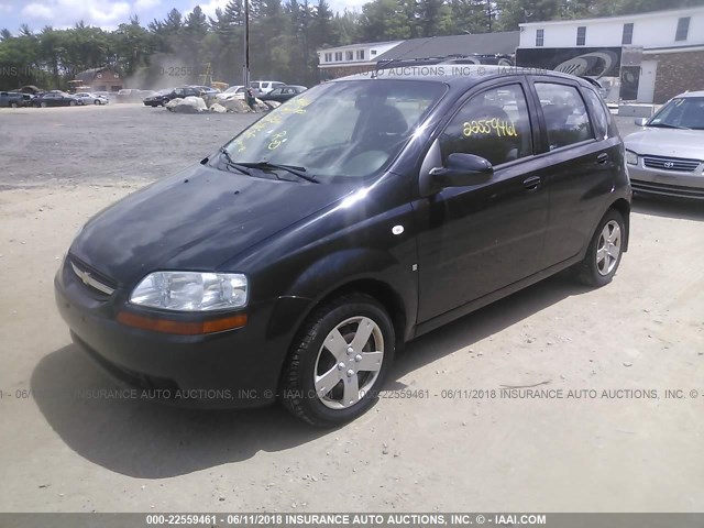KL1TD666X8B232967 - 2008 CHEVROLET AVEO LS BLACK photo 2