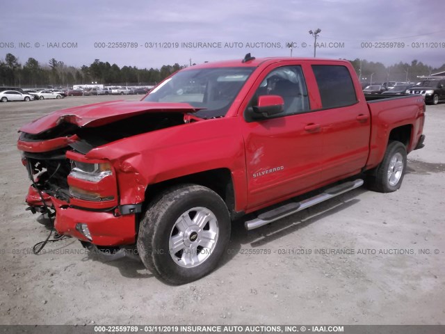 3GCUKREC9JG156781 - 2018 CHEVROLET SILVERADO K1500 LT RED photo 2