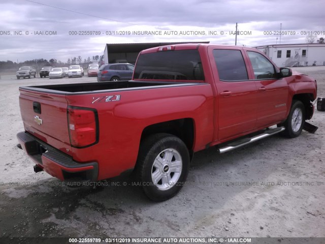 3GCUKREC9JG156781 - 2018 CHEVROLET SILVERADO K1500 LT RED photo 4