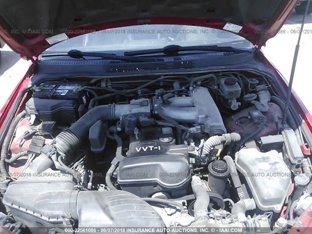 JTHBD192220034658 - 2002 LEXUS IS 300 RED photo 10