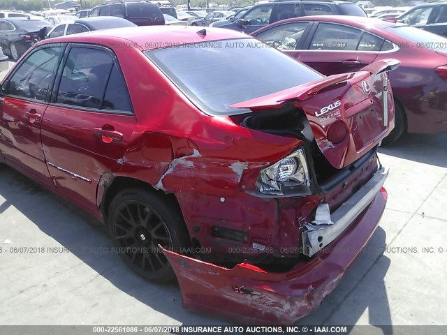 JTHBD192220034658 - 2002 LEXUS IS 300 RED photo 6