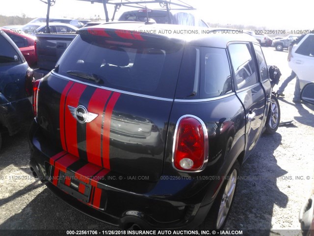 WMWZC3C58EWP26133 - 2014 MINI COOPER S COUNTRYMAN BLACK photo 4