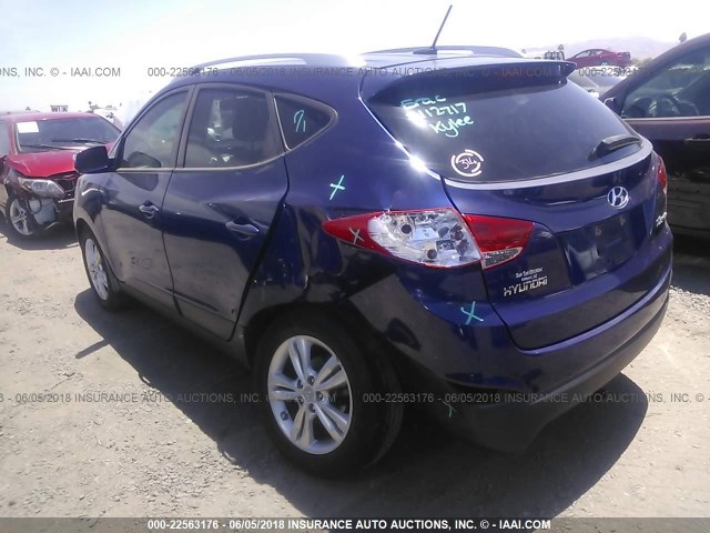 KM8JU3AC9CU339478 - 2012 HYUNDAI TUCSON GLS/LIMITED 蓝色 照片 3