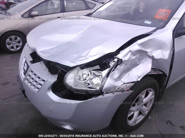 JN8AS58T28W013355 - 2008 NISSAN ROGUE S/SL SILVER photo 6