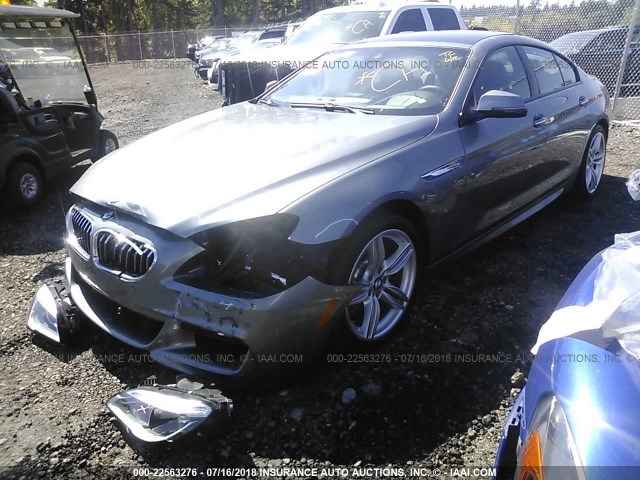 WBA6D2C52GGT65764 - 2016 BMW 640 XI/GRAN COUPE GRAY photo 2