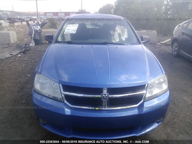 1B3LC56R68N696077 - 2008 DODGE AVENGER SXT BLUE photo 6