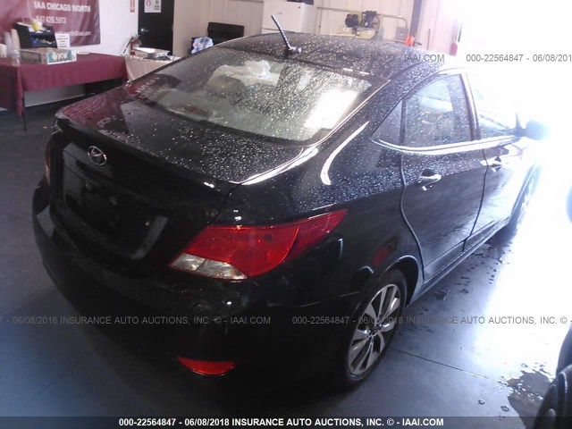 KMHCU4AE6GU052427 - 2016 HYUNDAI ACCENT SE BLACK photo 4