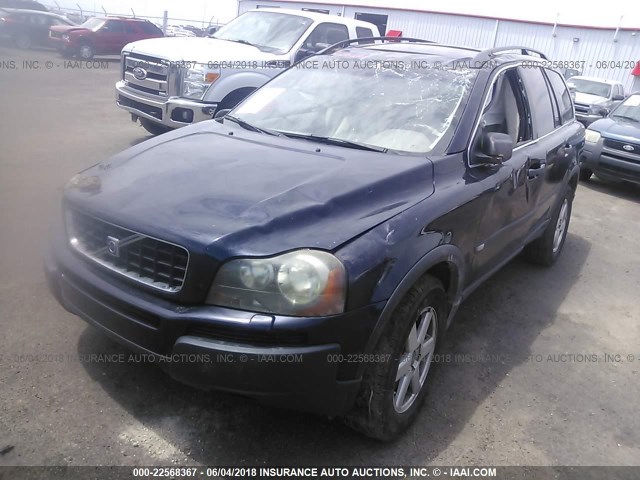 YV4CZ592X61247949 - 2006 VOLVO XC90 BLUE photo 2