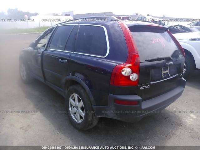 YV4CZ592X61247949 - 2006 VOLVO XC90 BLUE photo 3