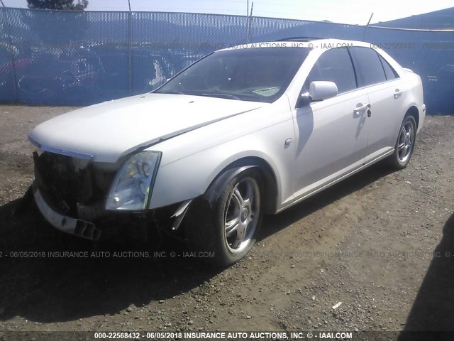 1G6DC67A750208204 - 2005 CADILLAC STS WHITE photo 2