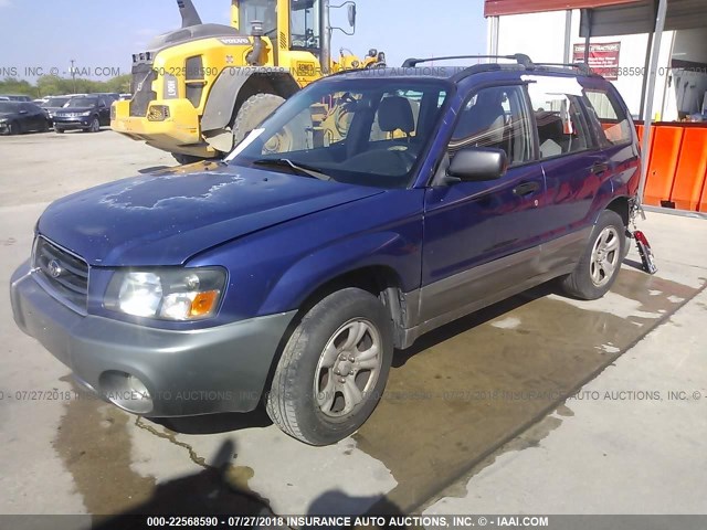 JF1SG65643H702287 - 2003 SUBARU FORESTER 2.5XS Көк фото 2