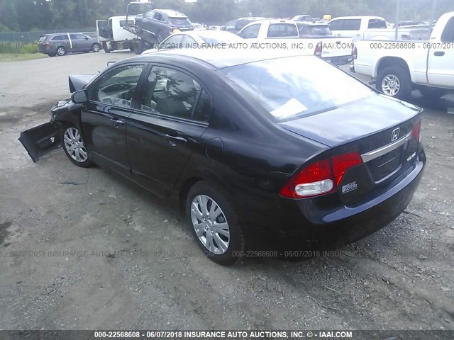 2HGFA1F5XAH538025 - 2010 HONDA CIVIC LX BLACK photo 3