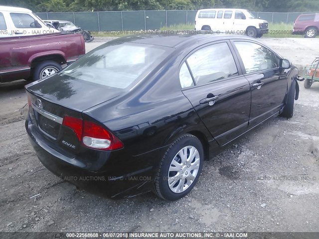 2HGFA1F5XAH538025 - 2010 HONDA CIVIC LX BLACK photo 4