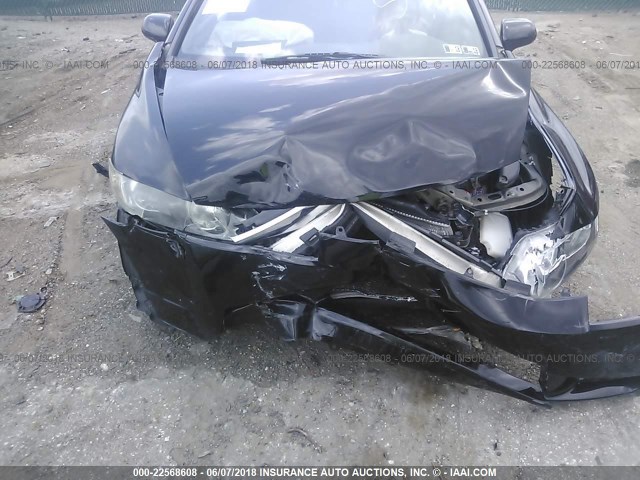 2HGFA1F5XAH538025 - 2010 HONDA CIVIC LX BLACK photo 6