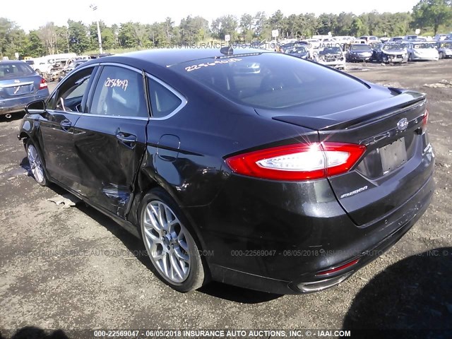 3FA6P0D9XDR211281 - 2013 FORD FUSION TITANIUM BLACK photo 3