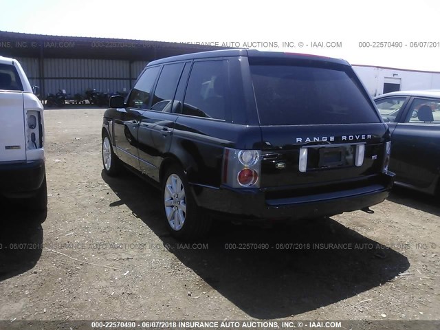 SALMF15409A306004 - 2009 LAND ROVER RANGE ROVER HSE BLACK photo 3