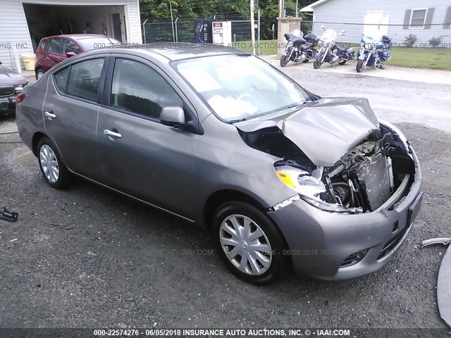 3N1CN7AP7CL892695 - 2012 NISSAN VERSA S/SV/SL BROWN photo 1