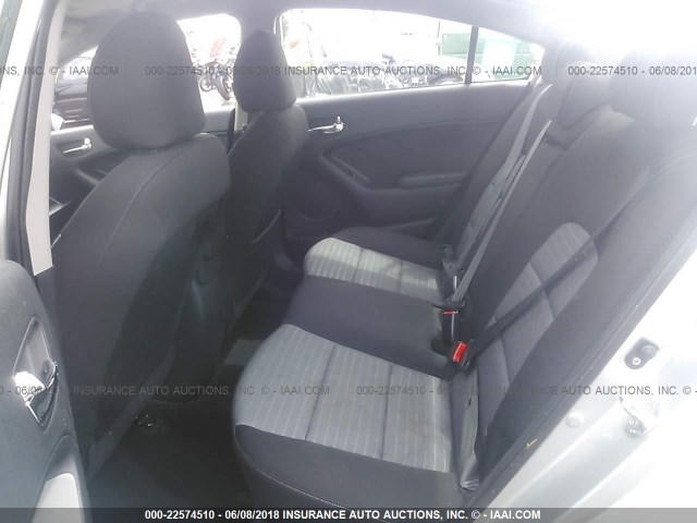 KNAFX4A87F5269655 - 2015 KIA FORTE EX SILVER photo 8