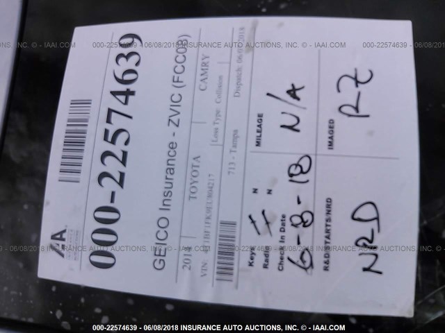 4T1BF1FK9EU804217 - 2014 TOYOTA CAMRY L/SE/LE/XLE SILVER photo 7