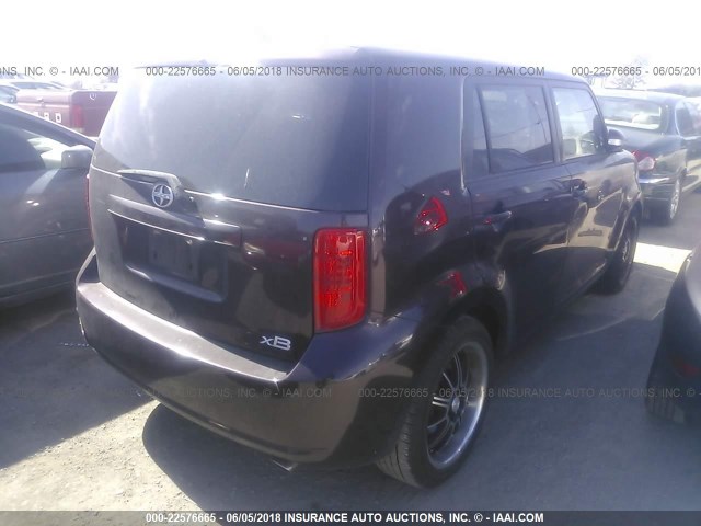 JTLKE50E391065701 - 2009 TOYOTA SCION XB Bordeaux Foto 4